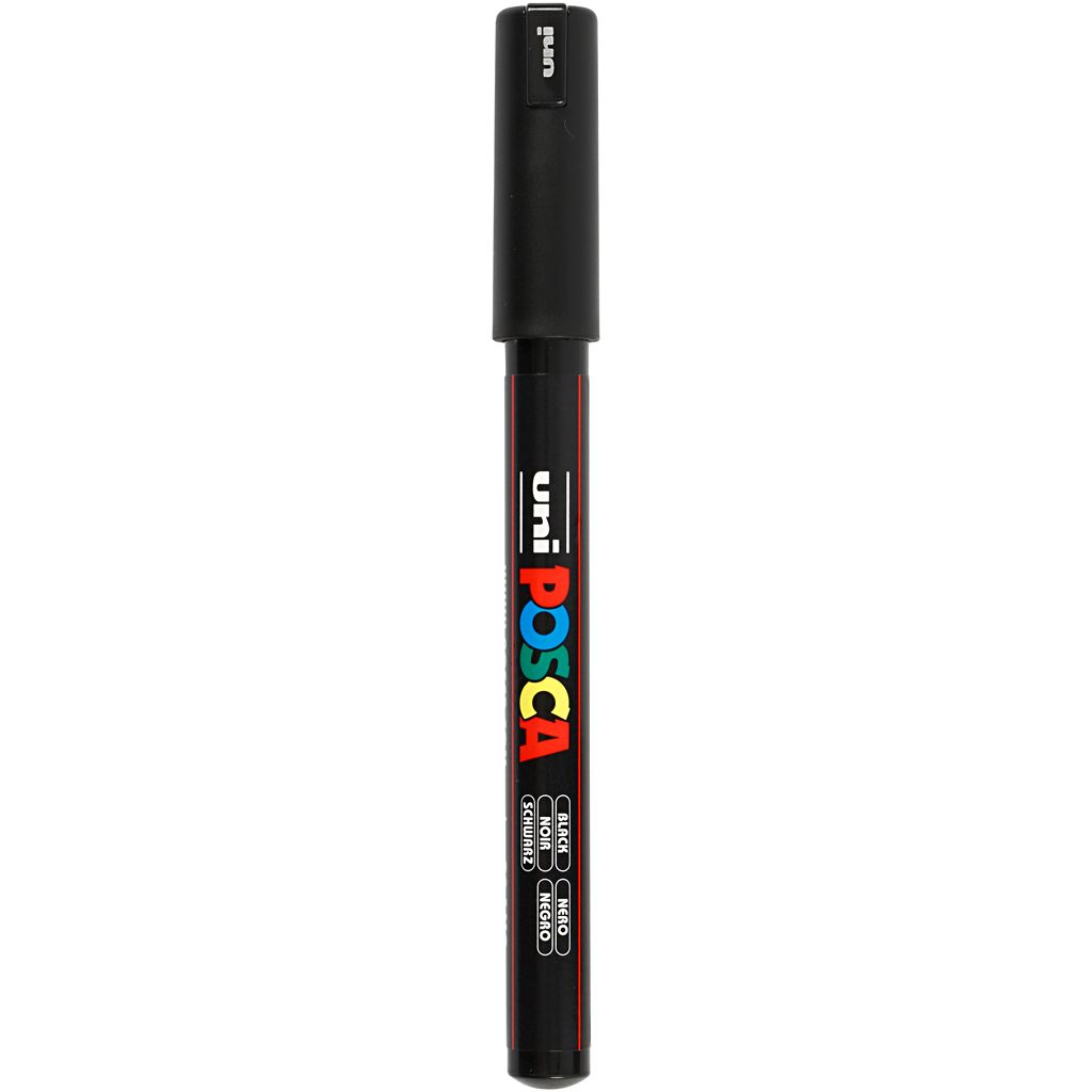 Uni-Ball uni POSCA PC-1MR, Schwarz, Schwarz, Bullet Produktbild 