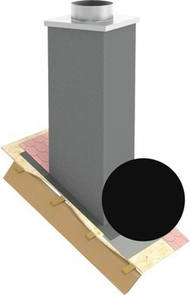 Furado F Stülpkopf 150cm lackiert RAL 9011 Innenmaß 23x23cm Außenmaß 33x33cm matt