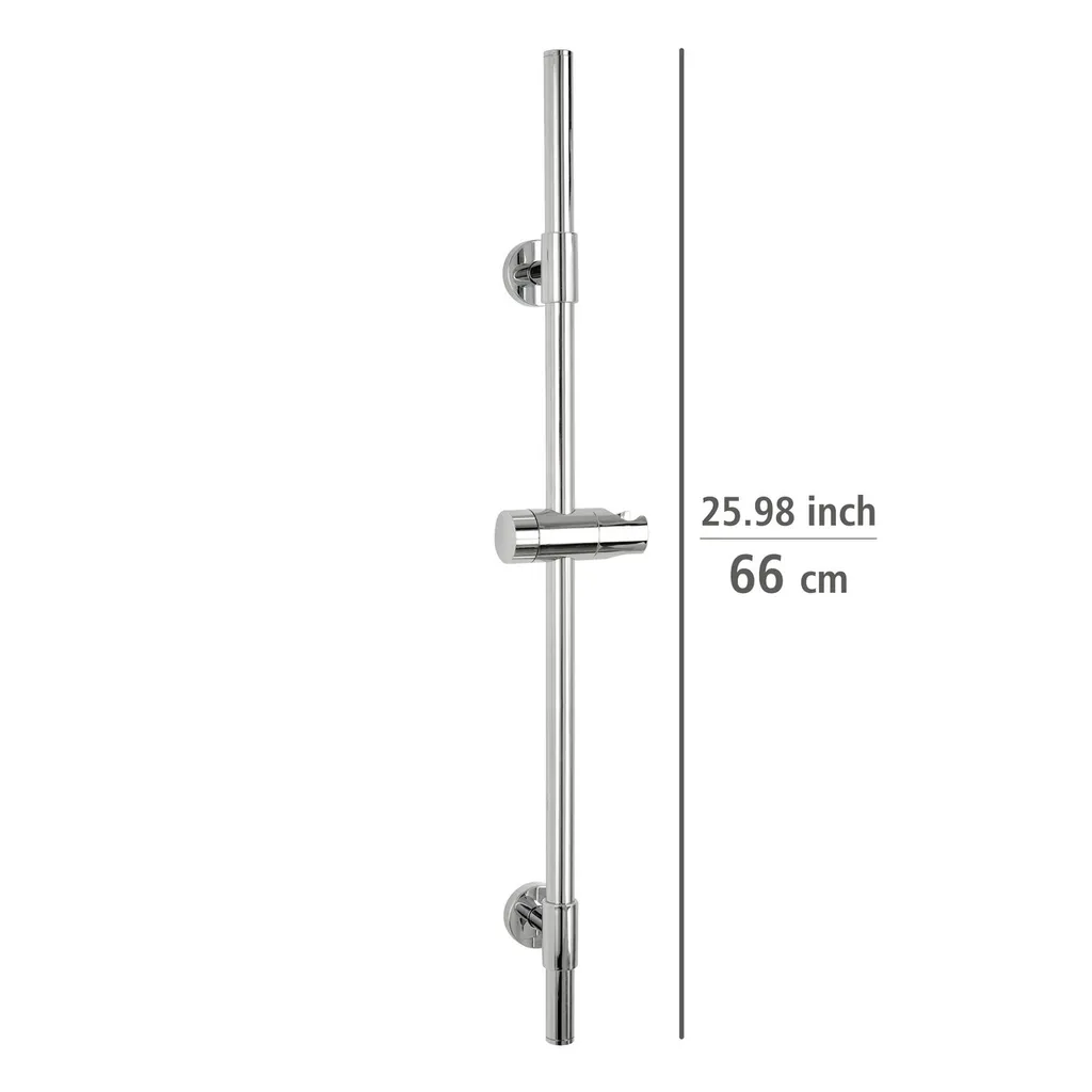 Barre de douche WENKO Basic chromée 66 cm en acier inox brillant