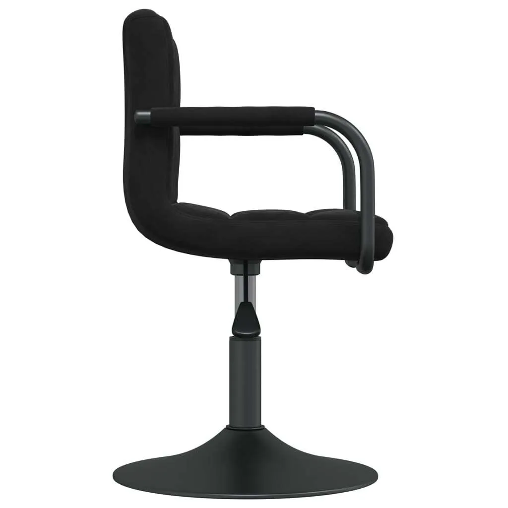 Sedia vidaXL Velluto Nero: Design Contemporaneo per Interni Chic - 4