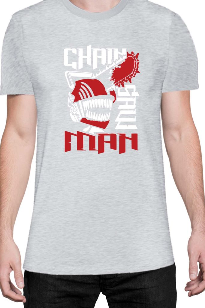 Herren T-Shirt Manga Japan Anime Comics Animation Chainsaw Anime manga Man 08, Man M / Grau