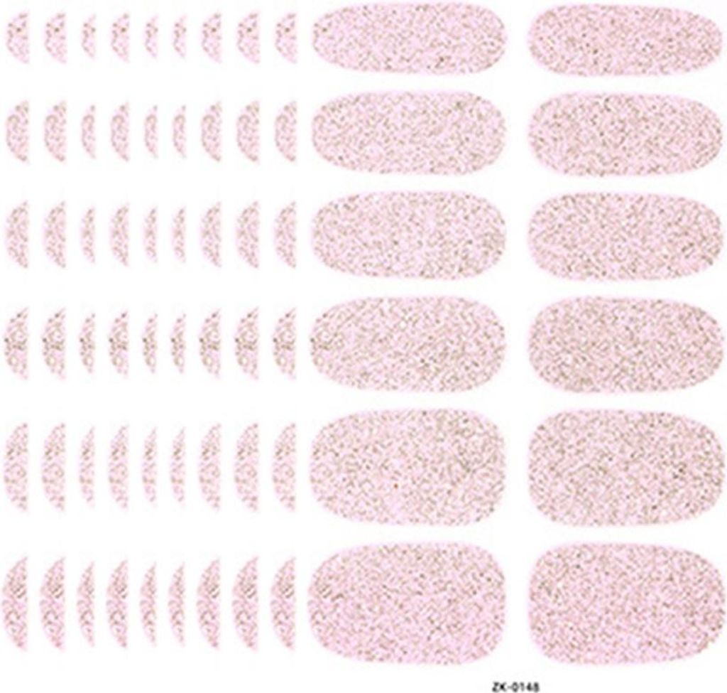 INF 10 Blatt Nagelsticker mit Nagelfeile - Süße & Wasserdichte Nagelaufkleber Rosa