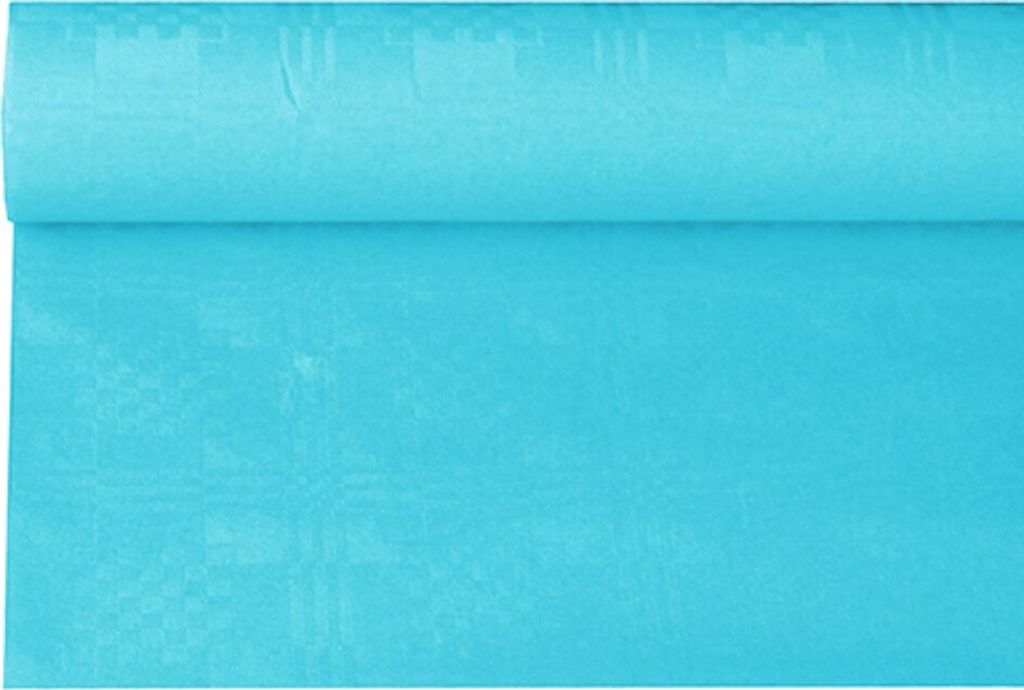Papiertischtuch mit Damastprägung 6 m x 1,2 m, Türkis Produktbild 