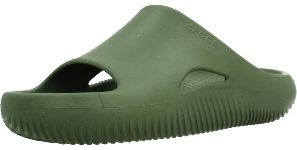 Crocs Herren Flipflops, leichte Badeschuhe aus Kunststoff in Olivgrün für Strand und Pool