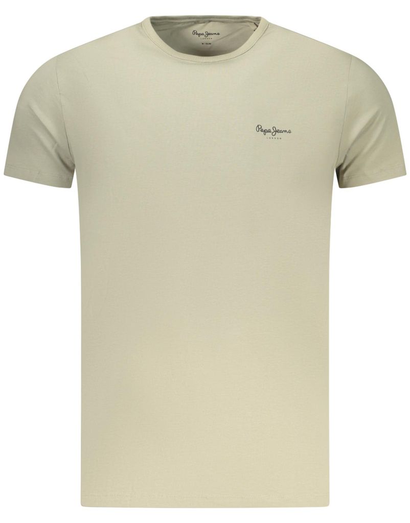Nachhaltiges grünes Herren-T-Shirt: Slim Fit, Rundhals, Druckdesign