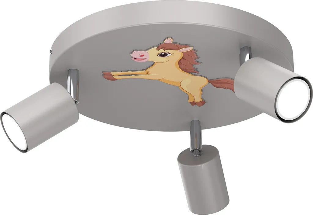 Éclairage de plafond orientable gris pour bureau ou chambre à coucher