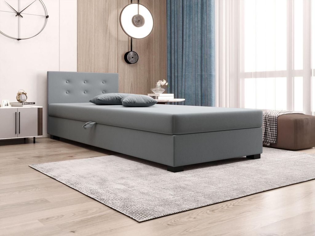 Einzelbett 110x195 AJKA 1 - blaugrau