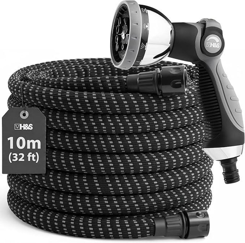 H&S Gartenschlauch flexibel 10m - Garten Wasser Schlauch 2x Produktbild 
