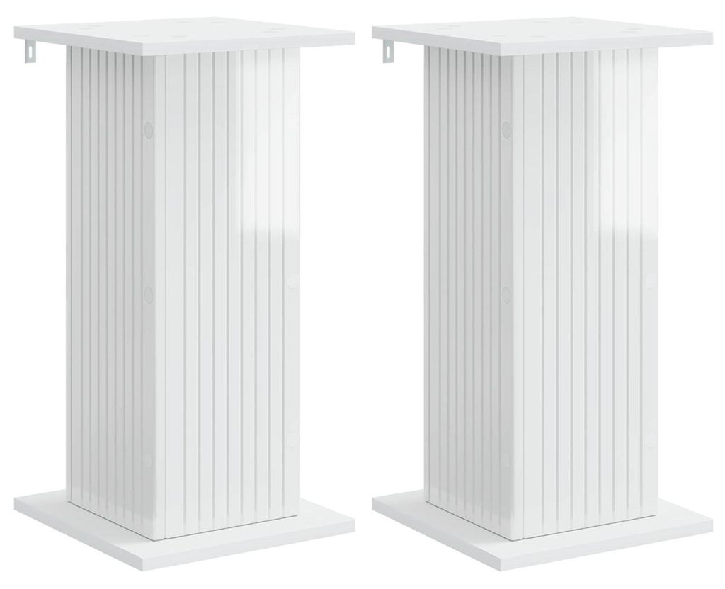 vidaXL Estanterías para plantas, 2 unidades, blanco Imagen del producto 