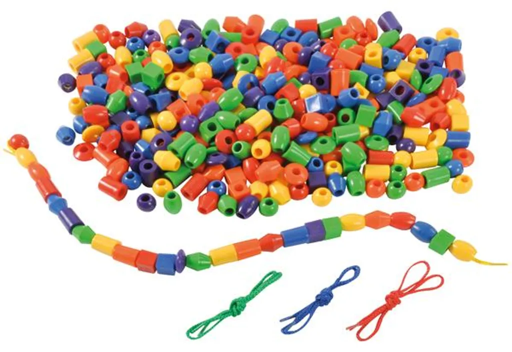 Perles à enfiler éducatives EDUPLAY - 364 pièces en plastique robuste