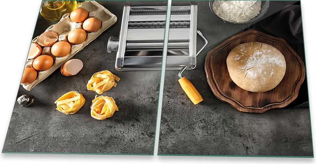 Coprifornelli Universali in Vetro 40x52 - Set 2 Pezzi Decorativi Food