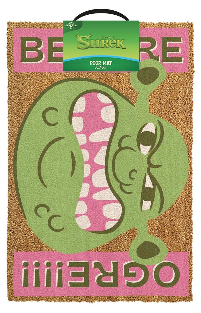 Shrek - Let op, Oger! - Kokosvoetmat - 60 x 40 cm Productafbeelding 