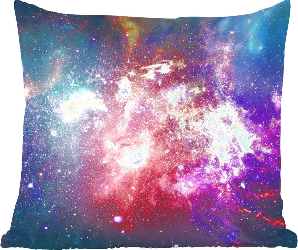 MuchoWow Zierkissen Sofakissen Wohnzimmer Dekokissen 50x50 cm Universum - Farben - Sterne - Komfort - Sofakissen