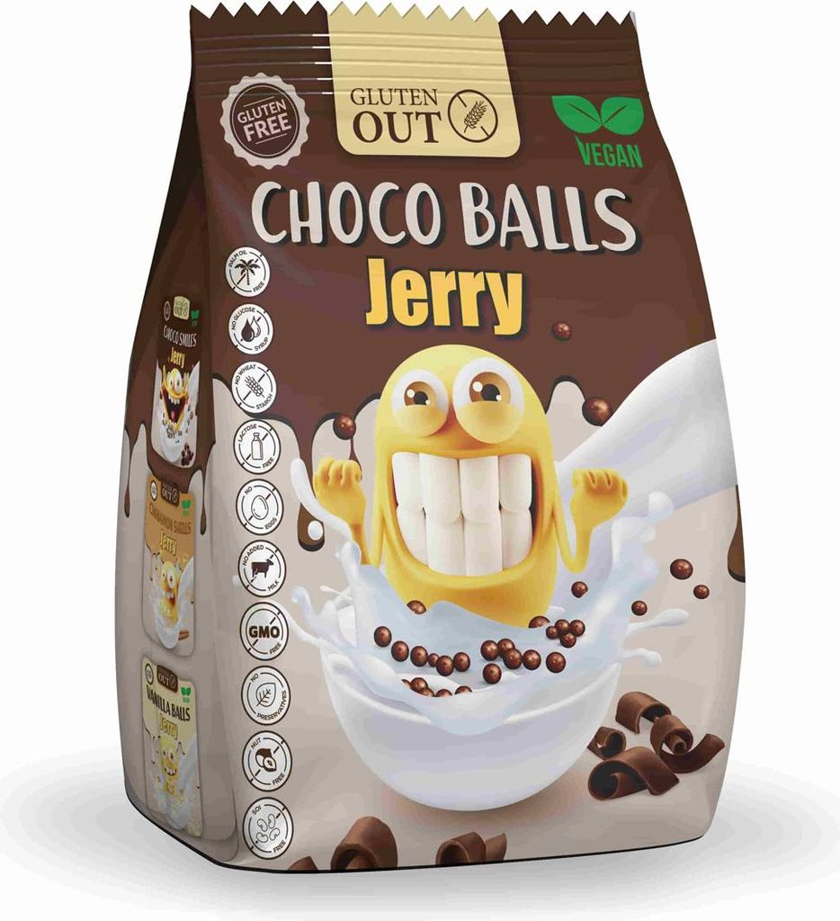 Gluten Out Jerry Choco Balls 375g