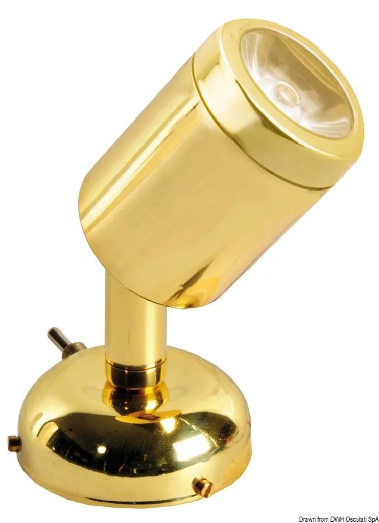 Lampe orientable laiton poli LED HD : fini la fatigue oculaire ! 3W