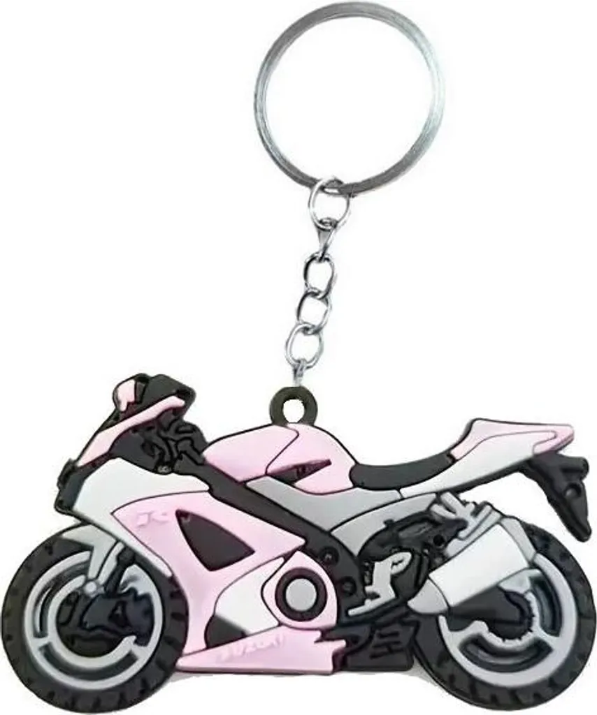 Portachiavi Moto Donna Rosa Strass | Accessorio Luxury Biker