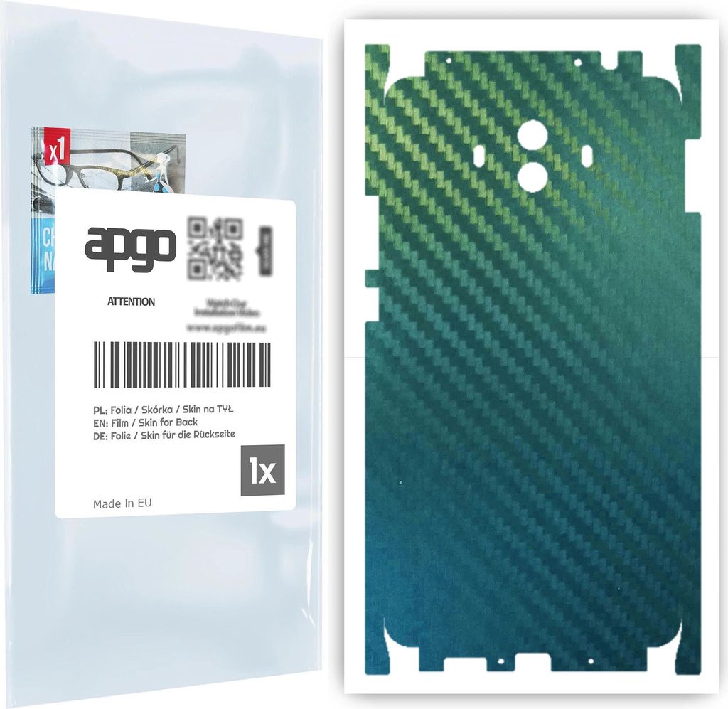 apgo Rückseite + Seiten Schutzfolie, Skin, kompatibel mit Huawei Mate 10, Hinten Displayschutzfolie aus Vinylfolie, kratzfest, einfache Montage - ...