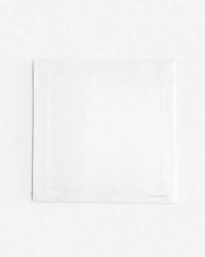 Serviettes blanches Solenne en coton peigné 600g/m² - Douceur hôtel