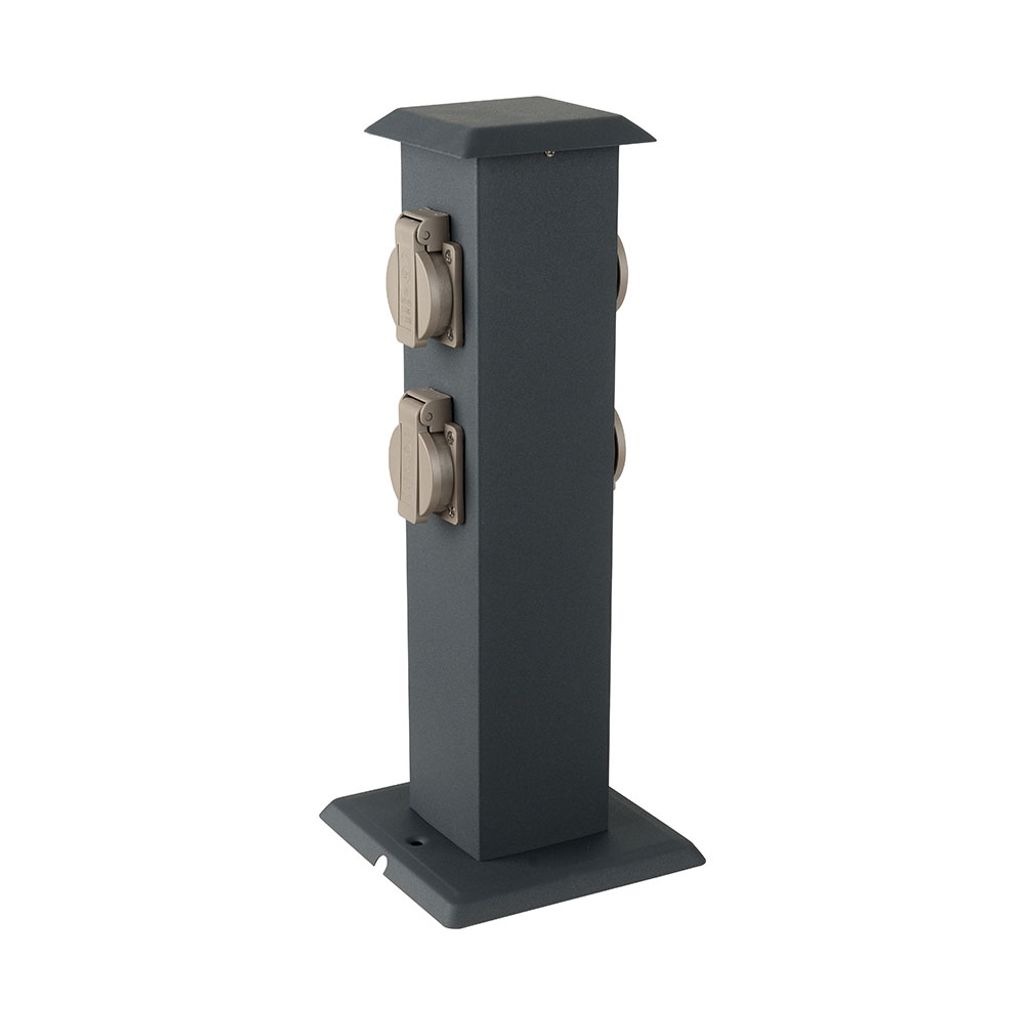 V-tac VT-1155-4 Gartensteckdosensule mit 4 Steckdosen IP44