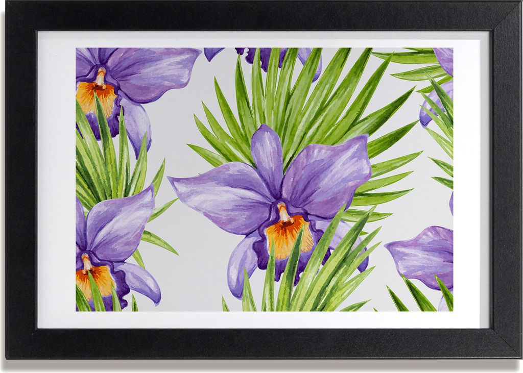 Bild 30x20 MDF-Rahmen, Wandkunst Orchidee