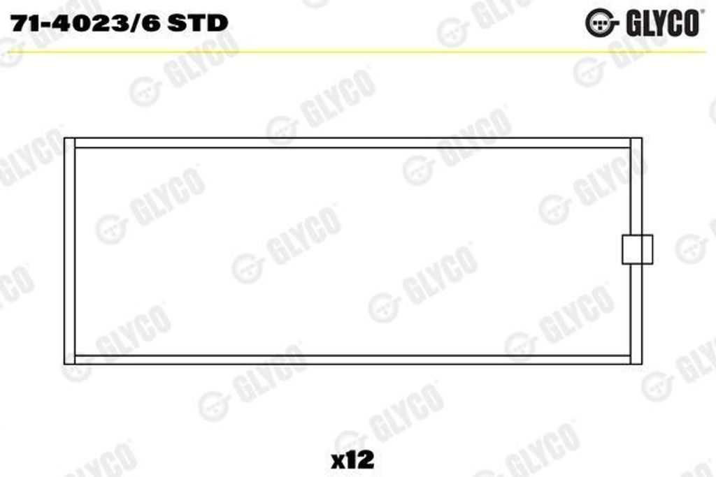 Pleuellager GLYCO 71-4023/6 STD