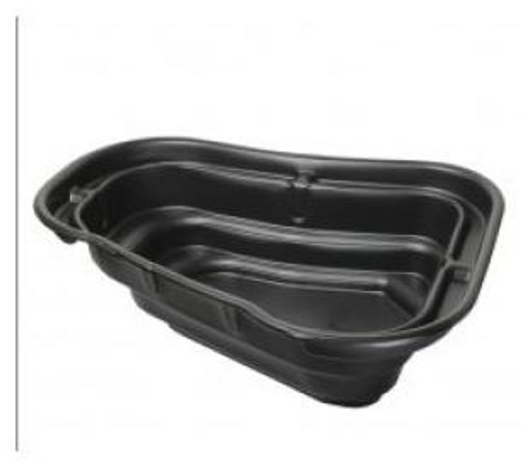 Bassin préformé 750L noir - 2m02 avec paliers de plantation Image du produit 