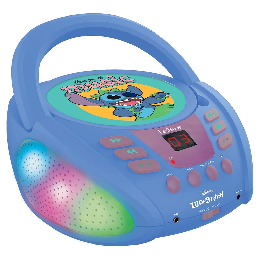 Lexibook Odtwarzacz CD Bluetooth podświetlany Disney Stitch Zdjęcie produktu 