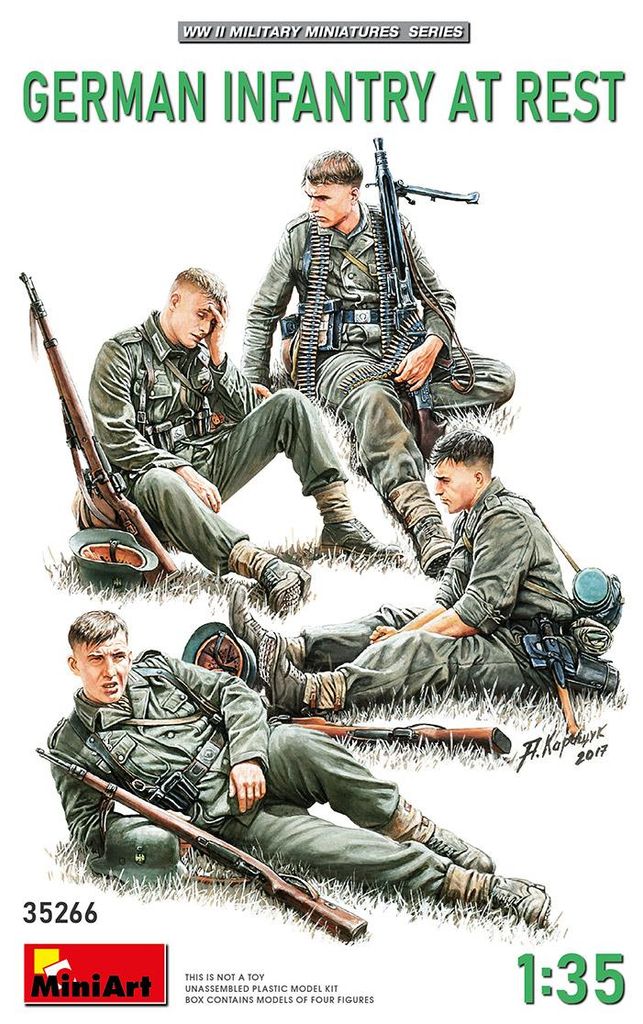 MiniArt 1:35 Figuur: Duitse infanteriesoldaat, in rust (4) Productafbeelding 