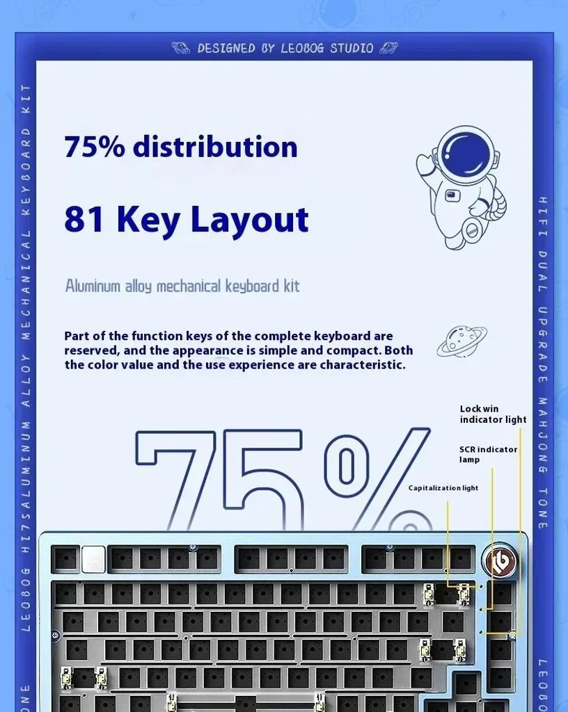 Clavier Gamer Bluetooth Hi75 RVB touches mécaniques interchangeables Pro - 7