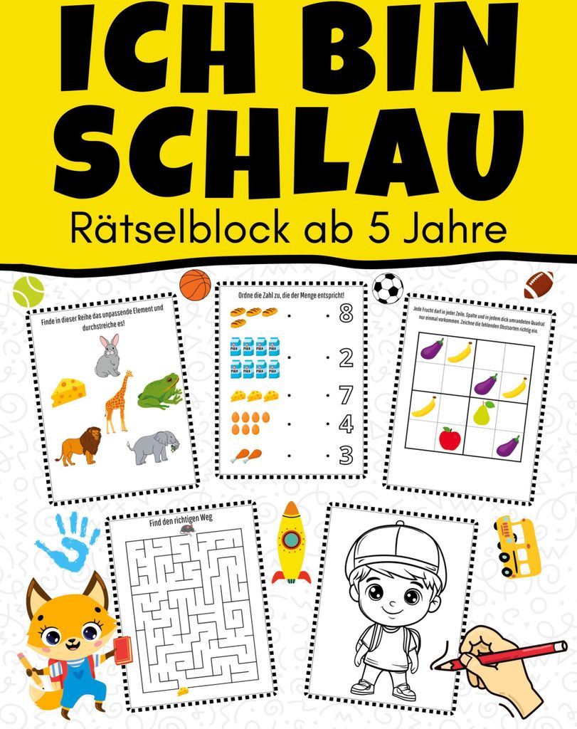 Ich bin schlau - Rätselblock ab 5 Jahre