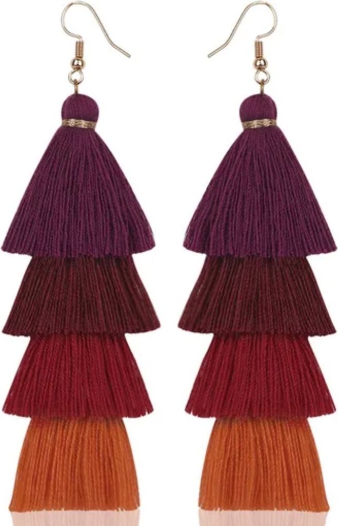 Violette Quasten Ohrringe – Farbige Statement-Accessoires KP32601