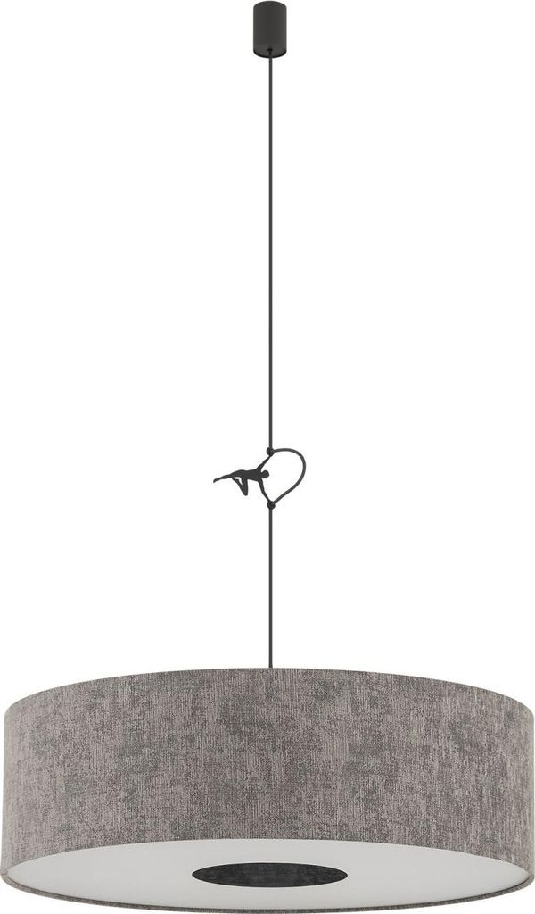 Hängeleuchte Metall E27 D: 65 cm rund H: max. 130 cm Grau Umbra Grau Modern Pendelleuchte