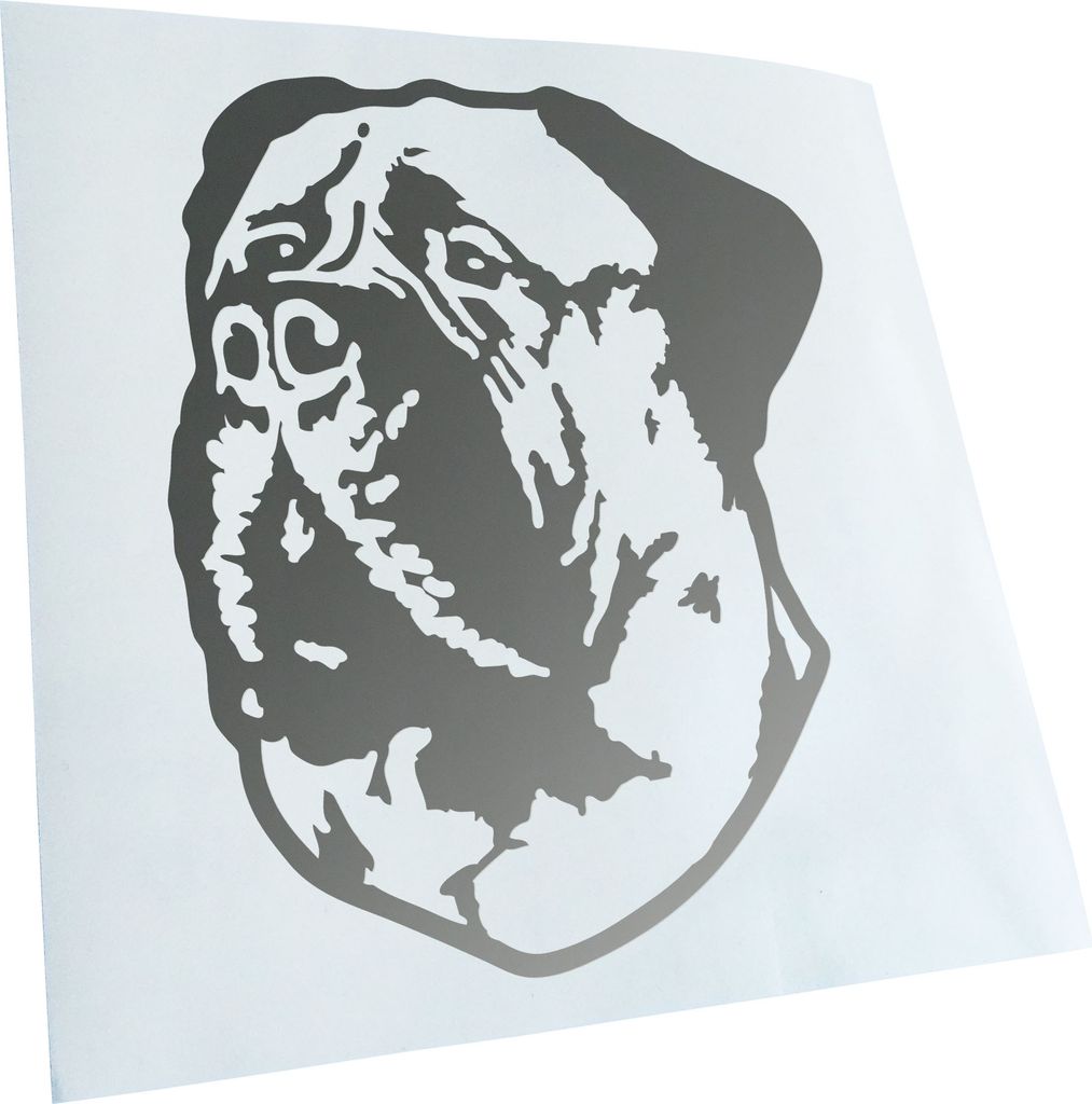 Kiwistar - Autoaufkleber - Bullmastiff Hund - Silber - 60x50cm - Aufkleber für Auto, Laptop, Fahrrad, LKW, Motorrad Mehrfarbig JDM Decal Racing