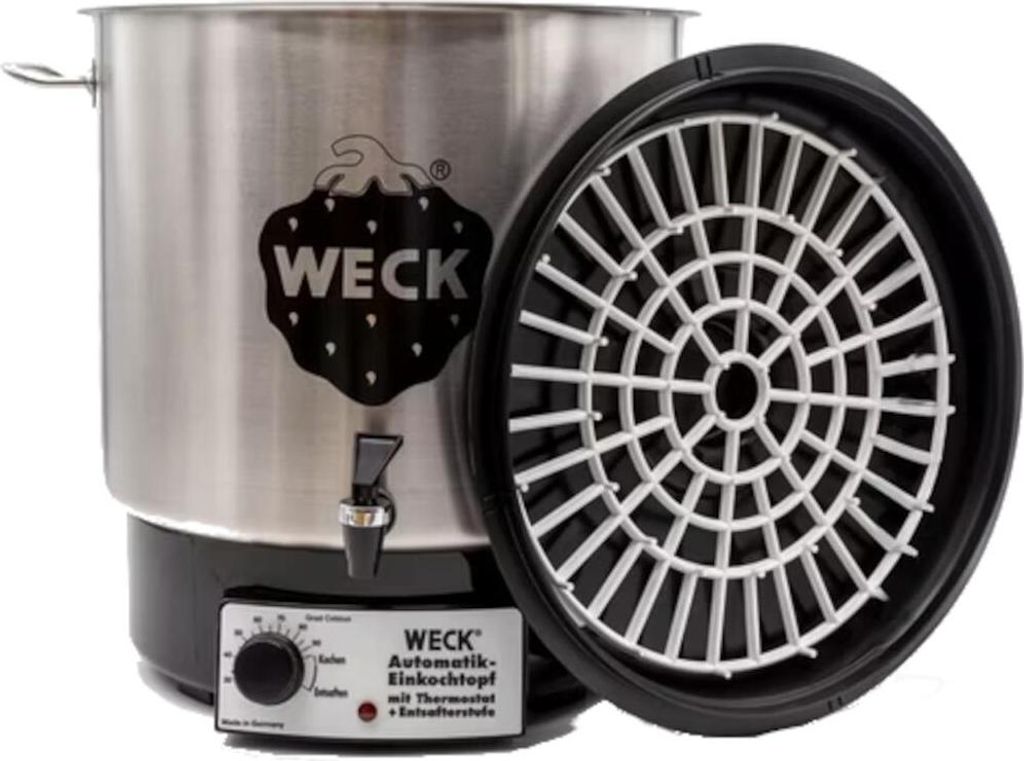 Weck Einkochautomat 1800 W + Hahn ohne Uhr, Edelstahl, 230