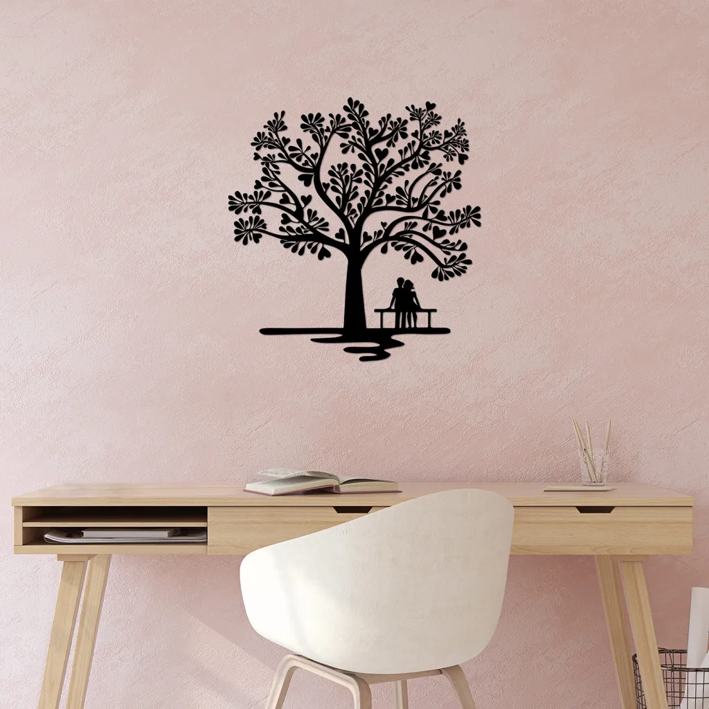 Tableau Métal Noir Wallity Romance SKL2472 - Décoration 100% Acier