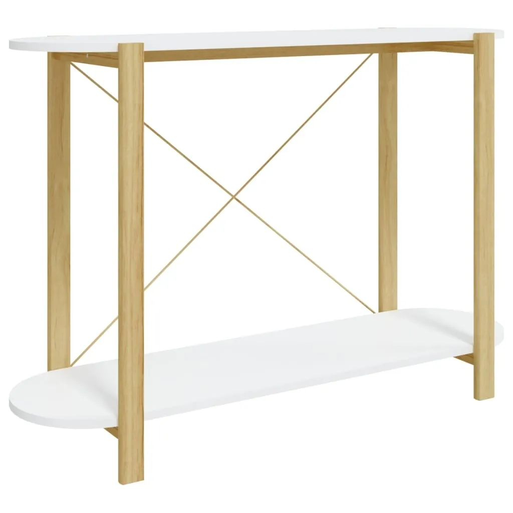 Consolle Ingresso Bianca 110 cm Legno - Salvaspazio Moderno 38x75