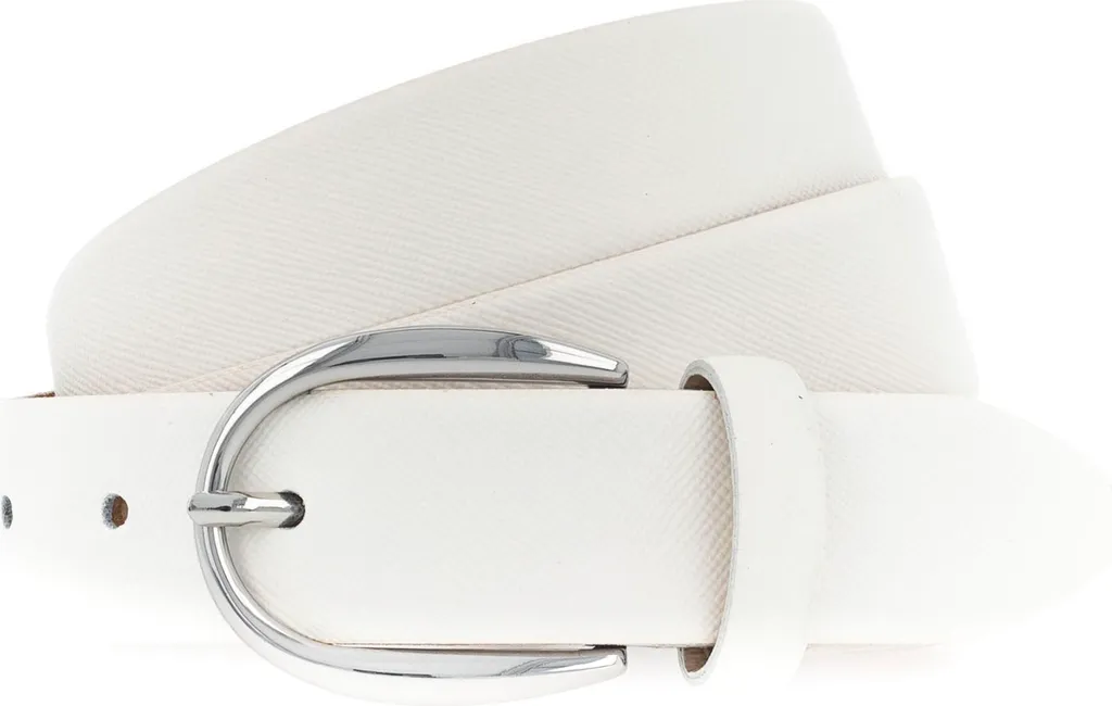 Vanzetti Pelle cintura Classics 30mm Cambered Leather Belt W105 White bianco