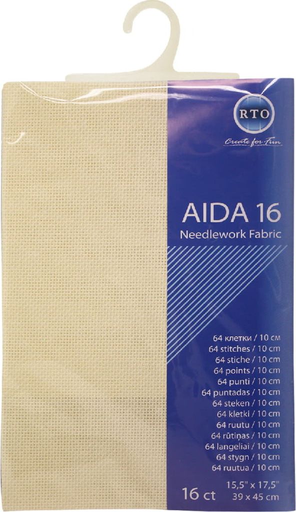 RTO Aida Zuschnitt, 16ct, ecru dunkel, 39x45cm Produktbild 