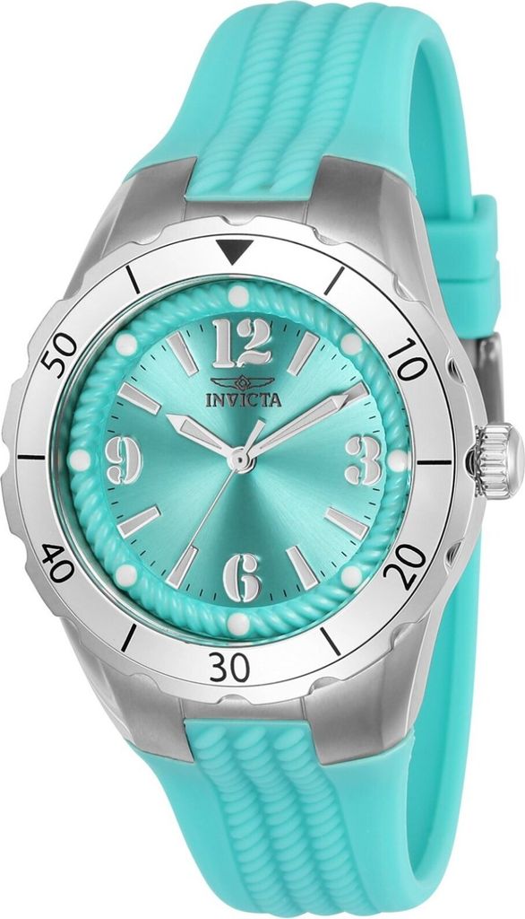 Invicta Angel 24124 Damen Uhr - Quartz Bewegung - Edelstahl mit Blauem Zifferblatt - 38 mm