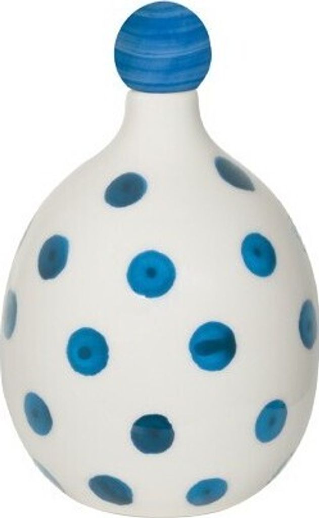 Lido - Zafferanoblau gepunktete Keramikflasche
