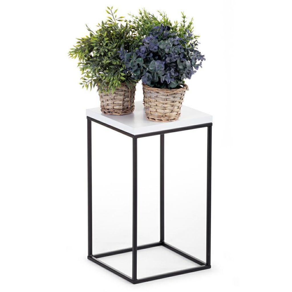 Howhomely Flower Stool Metal Black / White 40x24x24cm - Obrázek produktu 