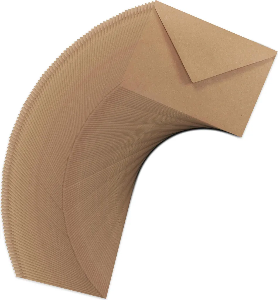 Lot de 100 enveloppes C6 en papier kraft brun recyclé haute qualité