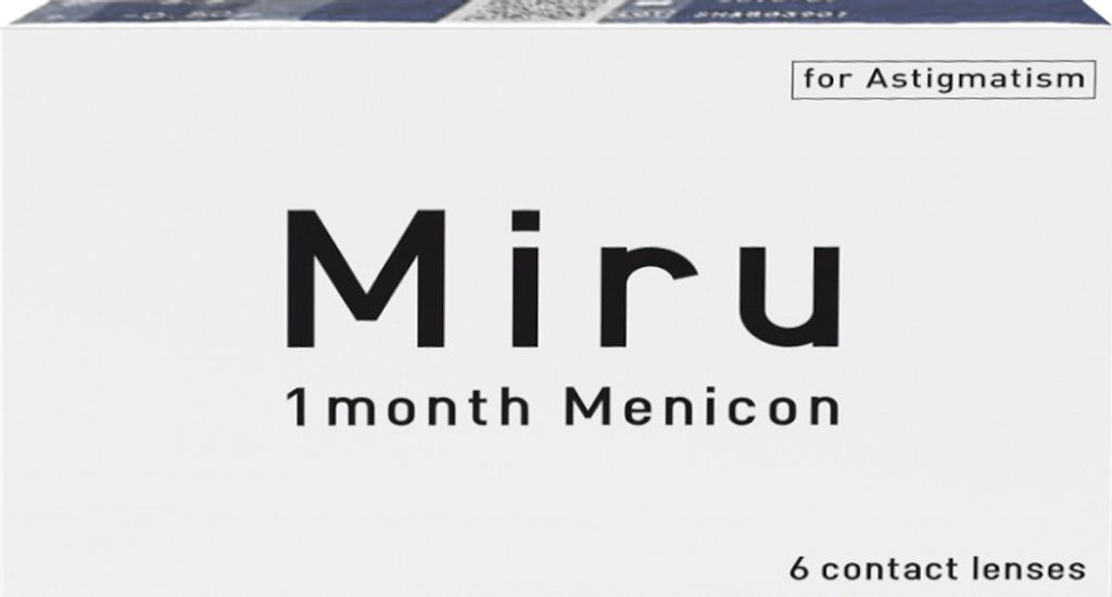 Miru 1month Menicon Toric - 6 monthly lenses - Sph: -2.75, Cyl: -0.75, Ax: 150, BC: 8.6, D: 14.0