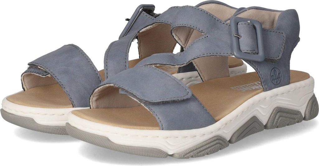 Rieker Sandalen Damen Kunstleder Blau Größe: 38 Produktbild 