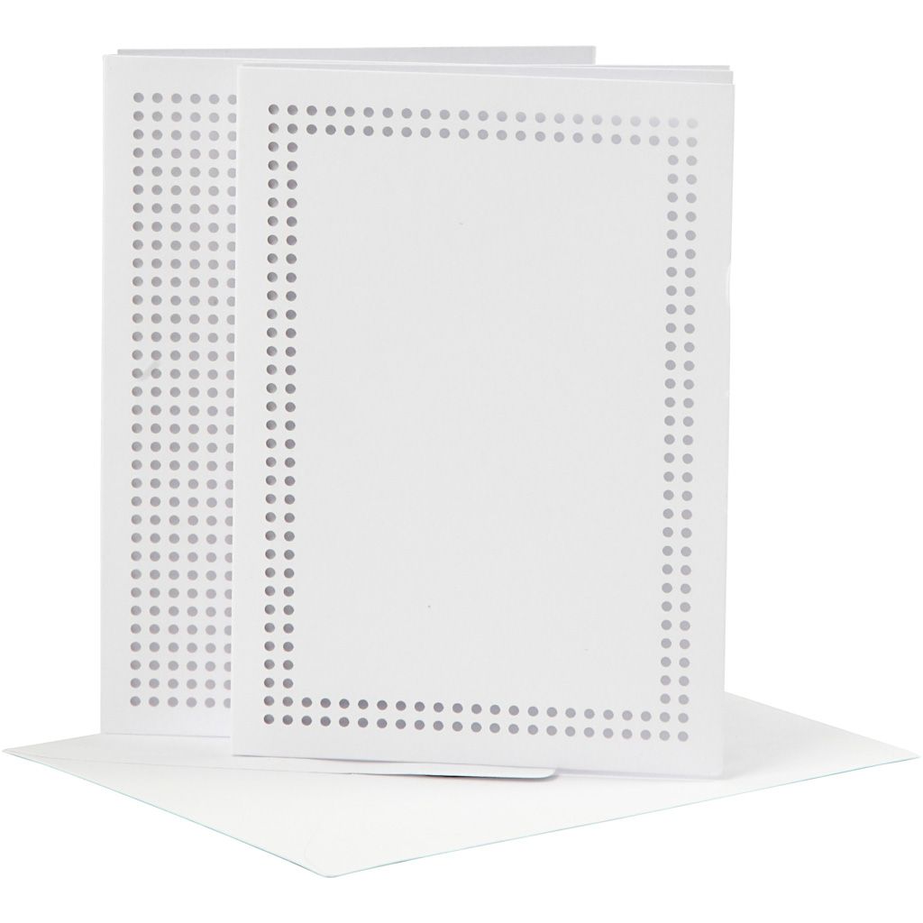 Creativ Company CC Stickkarten 10,5x15 cm Weiß 6 Stück