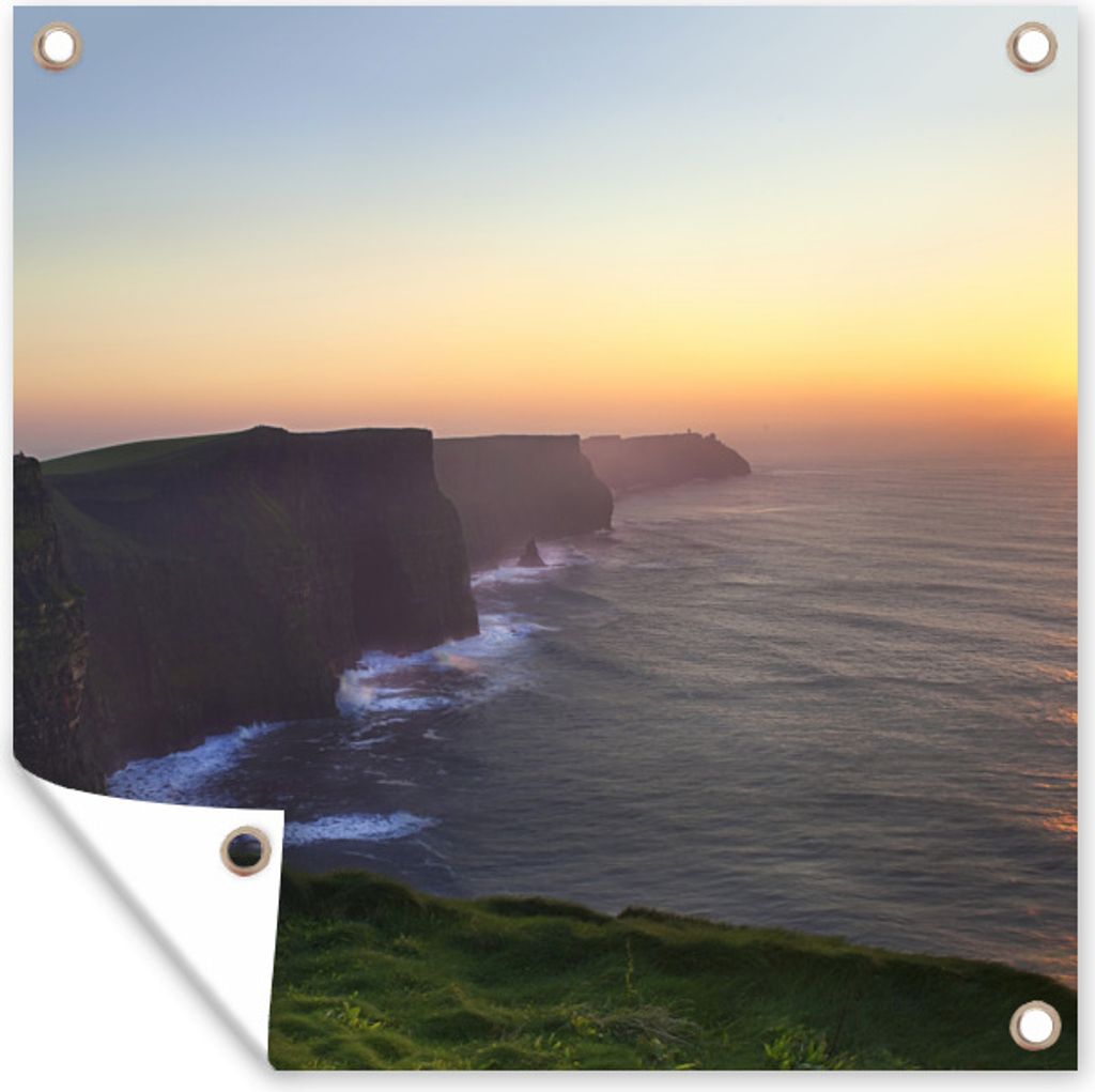 MuchoWow 50x50 cm Outdoor-Poster Gartendeko Sichtschutz Garten Poster für den Garten Sonnenaufgang an den Cliffs of Moher in Irland