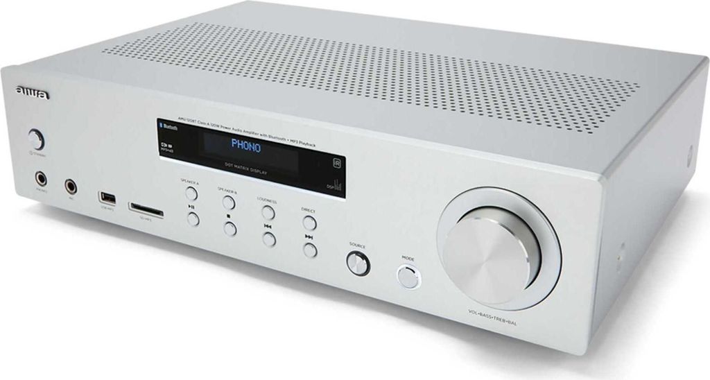 Amplificador estéreo AIWA AMU-120BTSI, 2x60W, con Imagen del producto 
