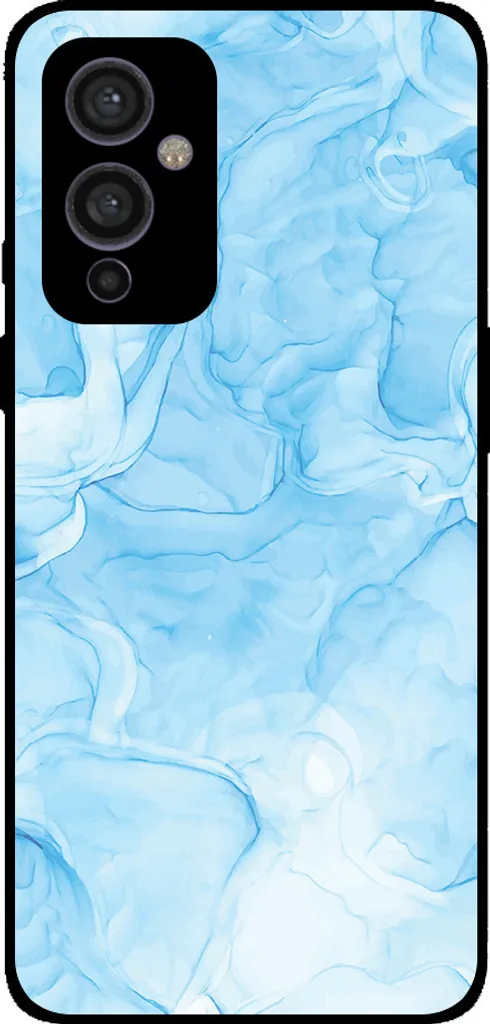 Custodia Protettiva OnePlus 9 - TPU Anti-urto Marmo Blu Smartphonica