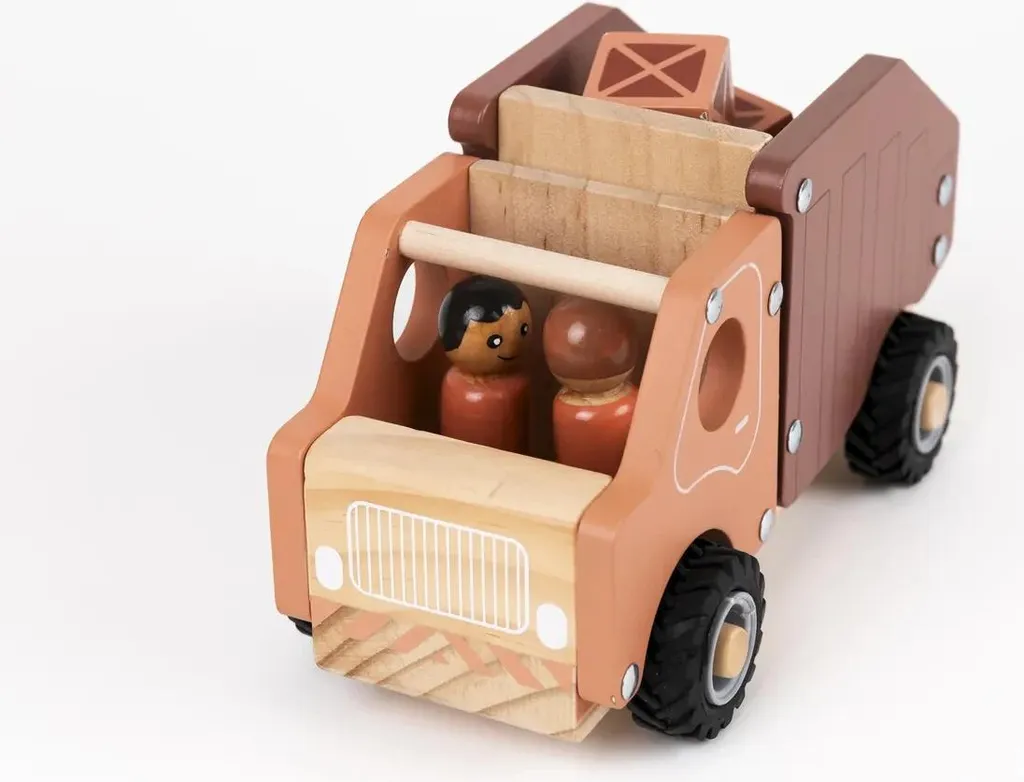 Petit camion en bois naturel Egmont Toys aux finitions artisanales - 2