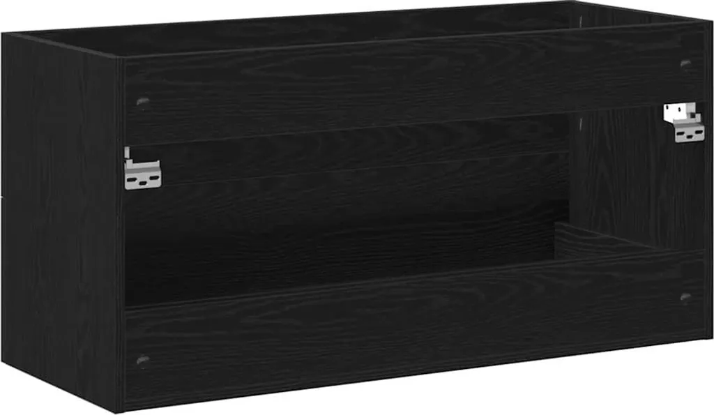 Mobiletto Luxury Rovere Nero 100cm - Raffinatezza per Bagno e Living